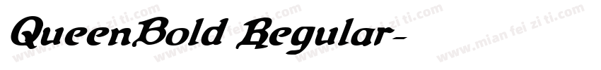 QueenBold Regular字体转换